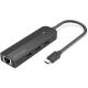 USB-хаб Vention USB-C to USB 3.0*3/RJ45/Micro-B HUB 0.15M Black ABS Type TGPBB