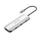 Vention USB хаб Type-C до HDMI, USB 3.0x3, SD, TF, PD Станція Docking Сірий 0.15M Алюмінієвий Alloy Type TOJHB