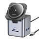Hoco USB хаб HB49, Type-C до HDTV, PD100W, USB3.0×3, SD, TF, RJ45 (1Gbps), Wireless 15W, Сірий