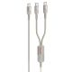 Кабель Hoco U139 2-в-1 Type-C к Type-C/Type-C PD 100W 1.2m золотой