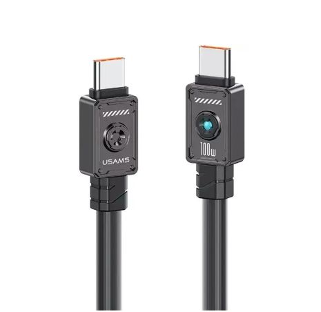Usams US-SJ684 кабель Type-C to Type-C, 100W, 1.2m, чорний