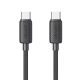 Usams US-SJ696 кабель, 60W, Striped Data Type-C To Type-C, KY Series, 2M, чорний