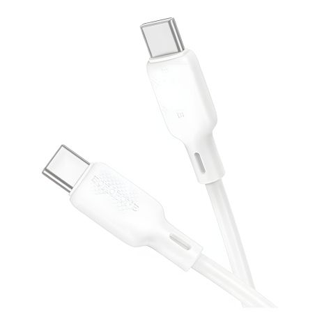 USB кабель Borofone BX113 силикон Type-C to Type-C 60W белый USB кабель Borofone BX113 силикон Type-C to Type-C 60W белый