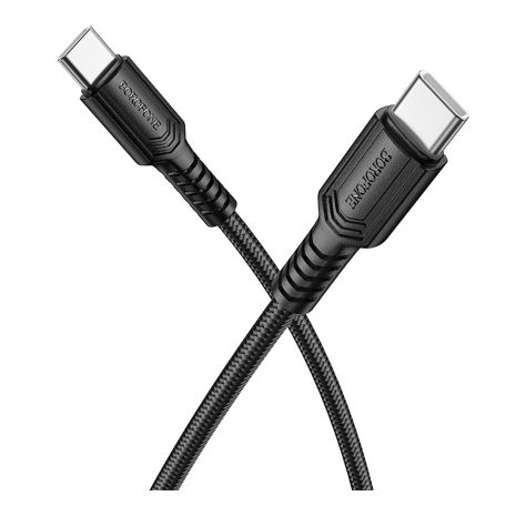 Чорний Кабель USB Borofone BX116, Type-C to Type-C, 60W, 1m