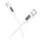 USB кабель Borofone BX114 силикон Type-C to Type-C 60W белый