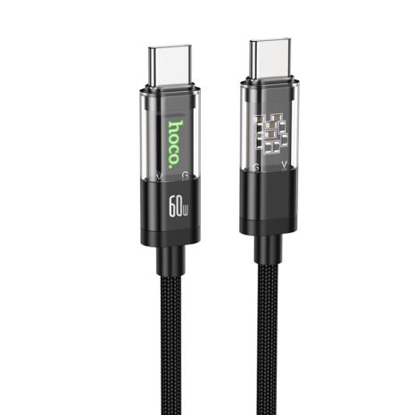 Кабель Hoco U116 USB, Type-C to Type-C, 60W, 1.2m, чорний