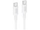 Кабель Borofone BX111 USB, 60W, Type-C to Type-C, 1m, Білий