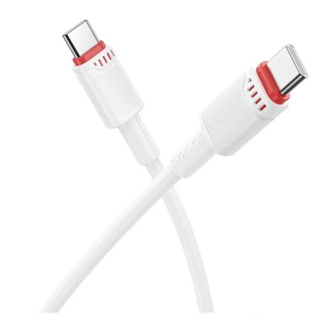 Кабель Borofone BX110 USB, 60W, Type-C to Type-C, 1m, Білий