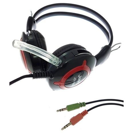 Игровые накладные наушники Jedel JD-868, Jack 3.5, черно-красные