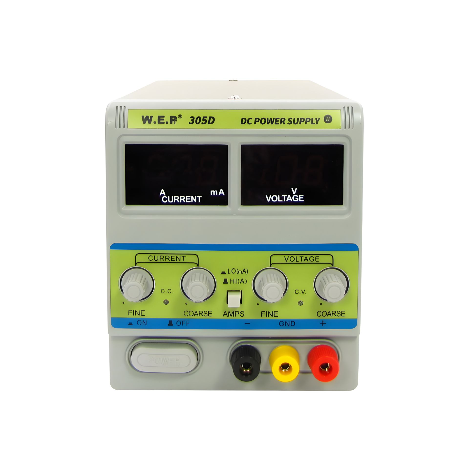 Лабораторний блок живлення WEP PS-305D-II, перемикач Hi (A) / Lo (mA), 30V, 5A, цифрова індикація Лабораторний блок живлення WEP PS-305D-II, перемикач Hi (A) / Lo (mA), 30V, 5A, цифрова індикація