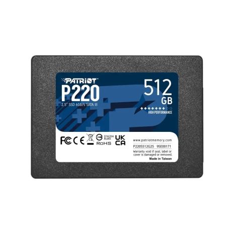 Patriot P220 SSD 512GB 2.5" 7mm SATAIII