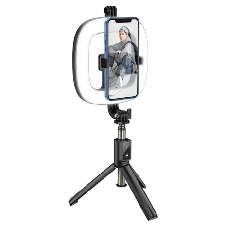 Hoco LV03 Plus штатив-трипод, чорний, 92cm, BT4.2, 4400-6500K, 1200mAh, 1-4h