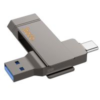 Hoco UD15 32GB 2 в 1 USB 3.2/Type-C флеш накопитель металлический серый