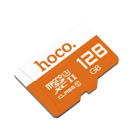 Оранжевая карта памяти Hoco TF SDXC 128GB high speed