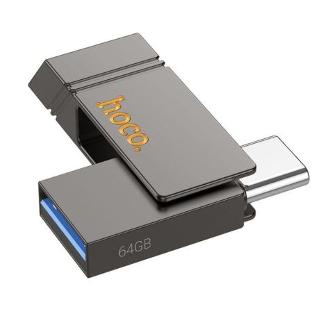 Hoco UD14 64GB металлик серый 3.2 USB/Type-C металлический 2 в 1