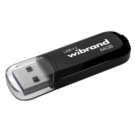 USB Флеш Wibrand Marten, 64GB, Black, USB 3.2 Gen1