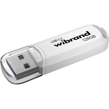 USB Флеш Wibrand Marten, 128GB, White, USB 3.2 Gen1