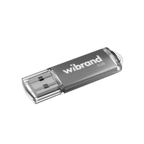 USB Флеш-накопичувач Wibrand Cougar, 8GB, USB 2.0, Silver