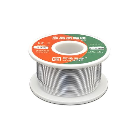 Пайка оловом Amaoe, припой 0.8 мм (Sn63/Pb37/183C/50g)