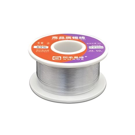 Пайка оловом Amaoe, припой 0.5 мм (Sn63/Pb37/183C/50g)