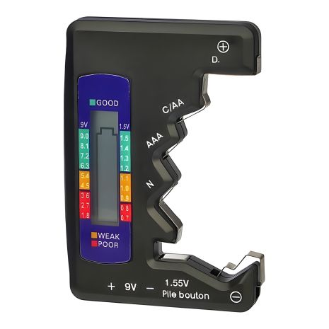 Индикаторный тестер батареек и аккумуляторов (1.5V, 9V)