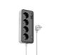 Удлинитель HOCO AC22 Sunlight 4-битный настольный 3M socket |3USB/1Type-C, 30W/3A, PD/QC| чёрный