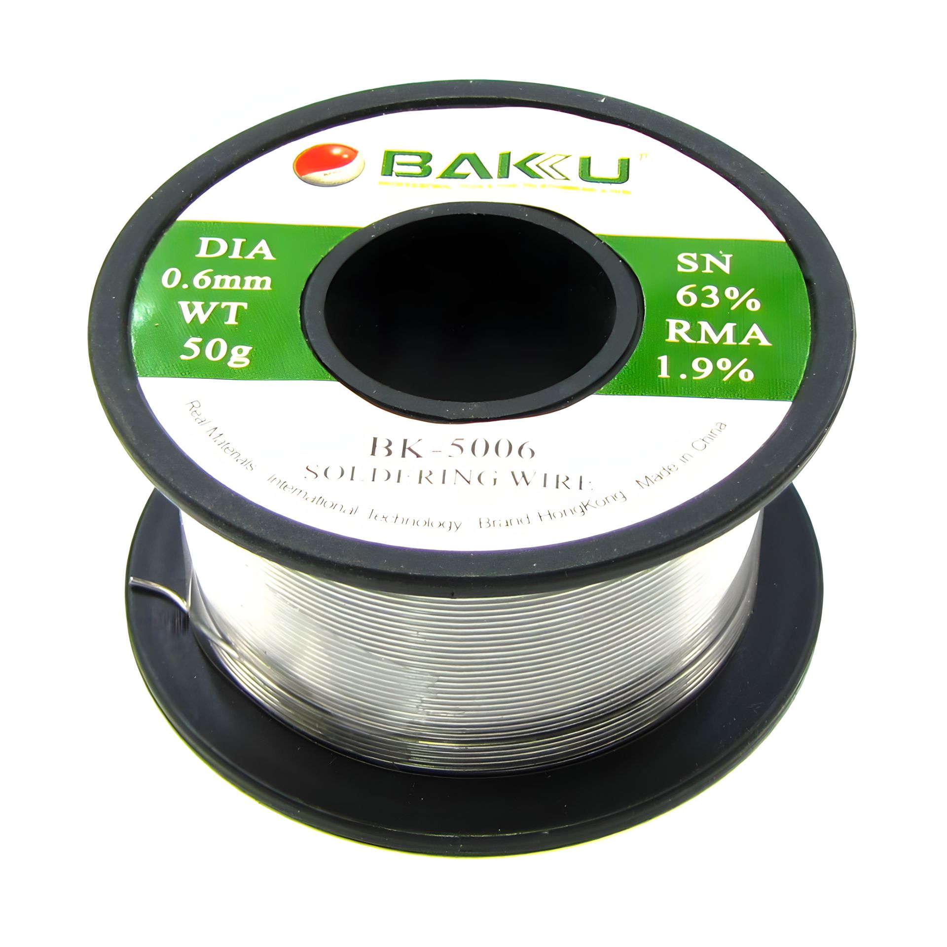 Baku припой BK-5006 (0.6 мм, Sn 63% , Pb 35.1%, rma 1.9%) Baku припой BK-5006 (0.6 мм, Sn 63% , Pb 35.1%, rma 1.9%)
