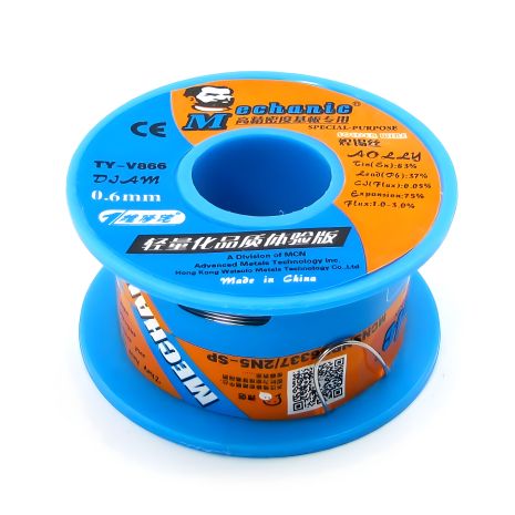 Mechanic припой TY-V866 40 гр, 0.6 мм, Sn 63%, Pb 37%