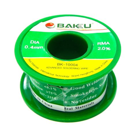 Baku припой BK-10004 (0.4 мм, Sn 97%, Ag 0.3%, Cu 0.7%, rma 2%)