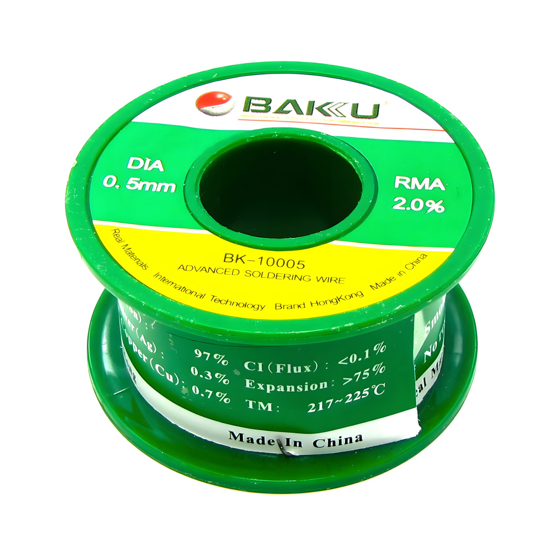 Baku припой BK-10005 (0.5 мм, Sn 97%, Ag 0.3%, Cu 0.7%, rma 2%) Baku припой BK-10005 (0.5 мм, Sn 97%, Ag 0.3%, Cu 0.7%, rma 2%)