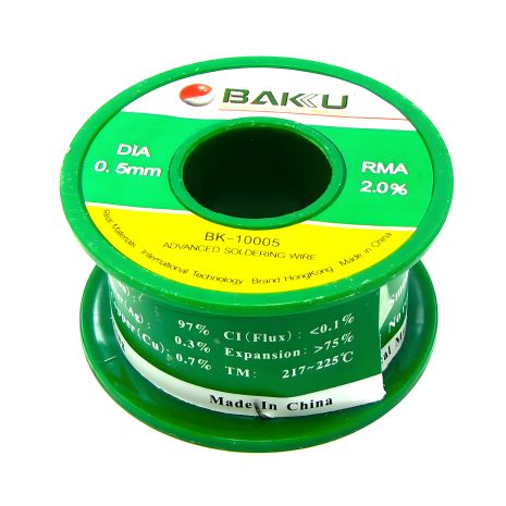 Baku припой BK-10005 (0.5 мм, Sn 97%, Ag 0.3%, Cu 0.7%, rma 2%)