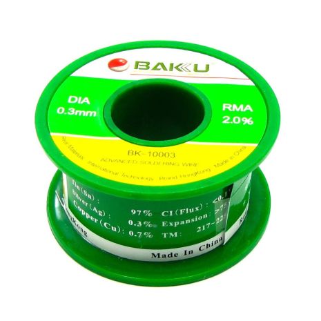 Baku припой BK-10003 (0.3 мм, Sn 97%, Ag 0.3%, Cu 0.7%, rma 2%)