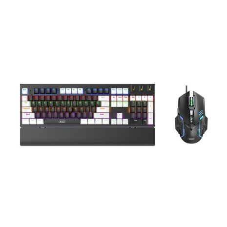 Механическая клавиатура и мышь XO KB-06 mixed color luminous Черный микс