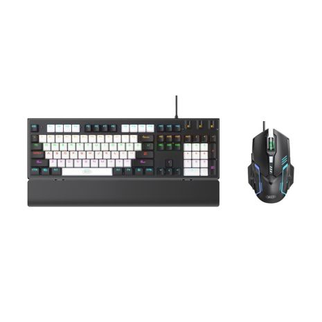 Механическая клавиатура и мышь XO KB-06 mixed color luminous Белый микс