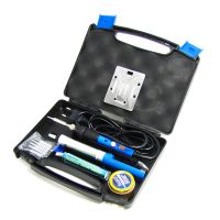 Набор паяльный в кейсе с паяльником WEP 947-III (60W, выключатель, рег. t 200-450 гр C, 6 жал 900M, инструменты и расходники)