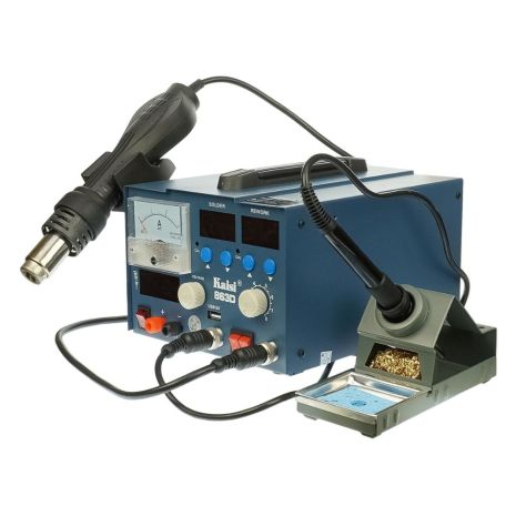 Паяльная станция Kaisi 863D (фен, паяльник, блок питания 15V 3A, USB A 5V 2A) Паяльная станция Kaisi 863D (фен, паяльник, блок питания 15V 3A, USB A 5V 2A)