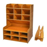 Деревянный настольный органайзер Aida AD-B15, размер 28 x 21 x 15 см