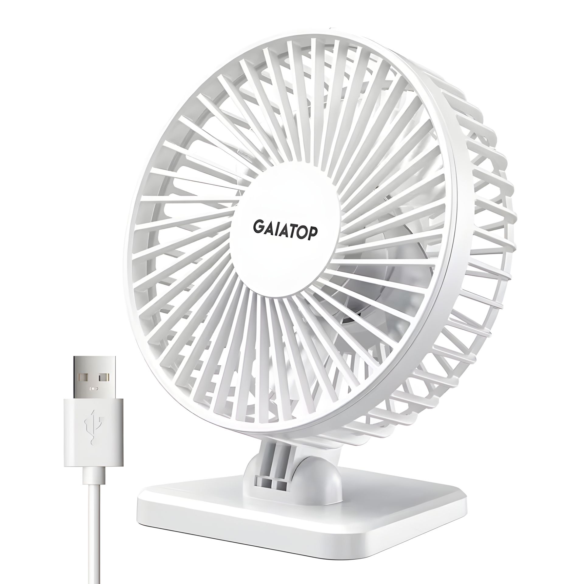 Белый Настольный USB- вентилятор Hoco Gaiatop TF30 Белый Настольный USB- вентилятор Hoco Gaiatop TF30