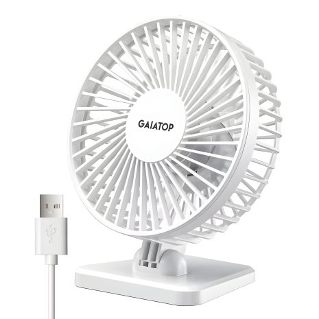 Белый Настольный USB- вентилятор Hoco Gaiatop TF30