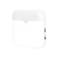 Квадратный LED светильник с тёплым светом и датчиком движения, два режима, белый Квадратный LED светильник с тёплым светом и датчиком движения, два режима, белый