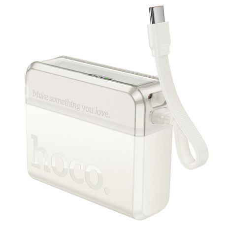 Hoco Q38 10000mAh PD 20W белый повербанк + Type-C к Lightning кабель