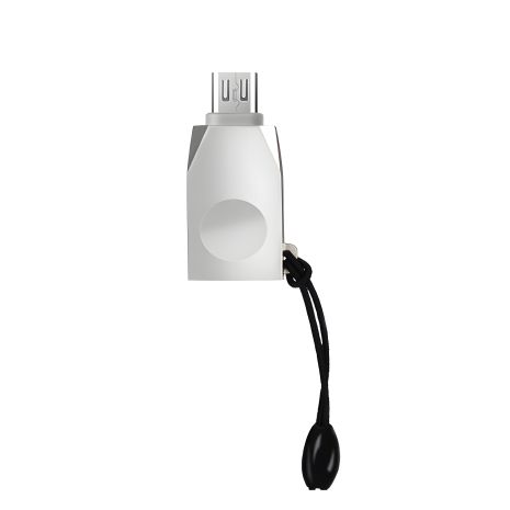 Адаптер перехідник Hoco UA10 сріблястий MicroUSB to USB 3.0 (F)