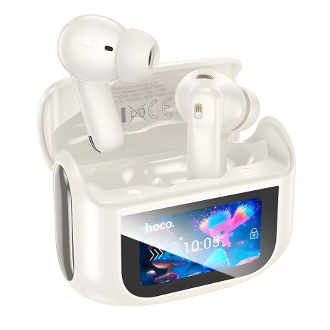 Бездротові навушники HOCO Sandy EQ21, true wireless, ANC, ENC, noise reduction, touch screen, BT headset, BT5.4, 40mAh, 400mAh, white