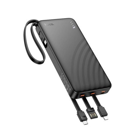 УМБ HOCO Night tide power bank with 4 cables J146 10000mAh |1USB/1Type-C, 2A| black УМБ HOCO Night tide power bank with 4 cables J146 10000mAh |1USB/1Type-C, 2A| black