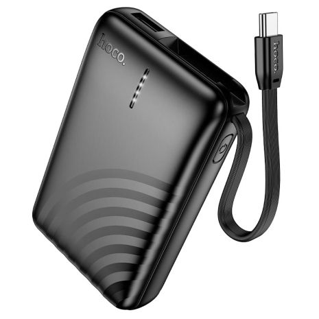 УМБ HOCO Strong power bank with cable (USB-C) J134A 10000mAh |1USB/1Type-C, 2A| black