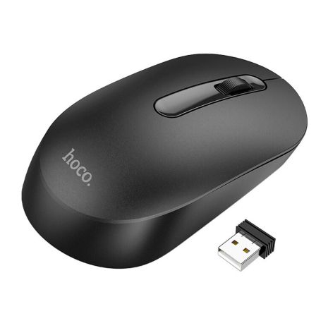 Hoco DI04 Plus Wireless Mouse, BT4.0, 2.4G, 1200DPI, 1xAA, black