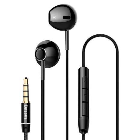 BASEUS PREMIUM Enock H06 дротові навушники, lateral in-ear, 3.5mm, 1.2m, чорні, NGH06-01 BASEUS PREMIUM Enock H06 дротові навушники, lateral in-ear, 3.5mm, 1.2m, чорні, NGH06-01