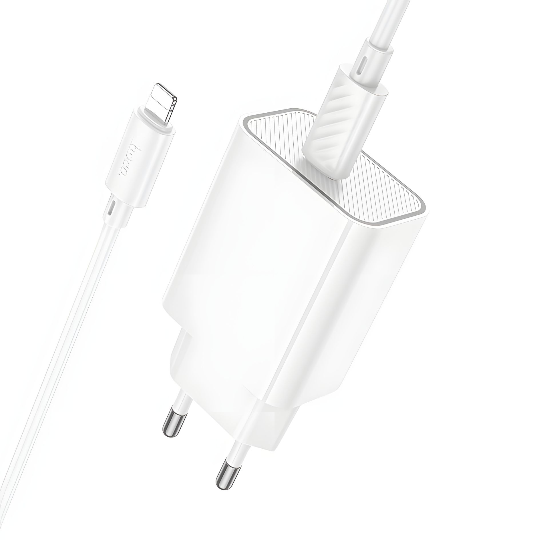 Зарядное устройство Hoco C143A Type-C PD белое + кабель Type-C to Lightning Зарядное устройство Hoco C143A Type-C PD белое + кабель Type-C to Lightning