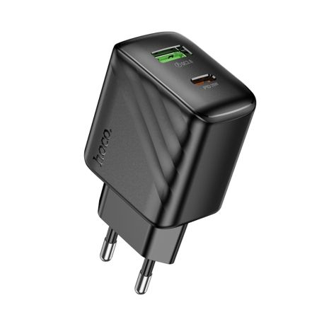 Зарядное устройство сетевое Hoco CS25A QC PD USB/Type-C черное
