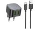 Сетевое зарядное устройство Hoco CS34A QC 18W 2USB+USB на Type-C черное